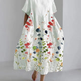 LILIANA | Abito Lungo Casual con Libertà di Movimento e Stile Floreale per Giornate Estive