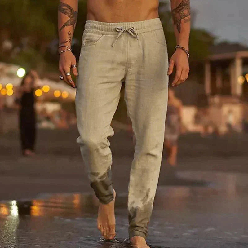 Ricardo - Pantaloni Spiaggia Lino
