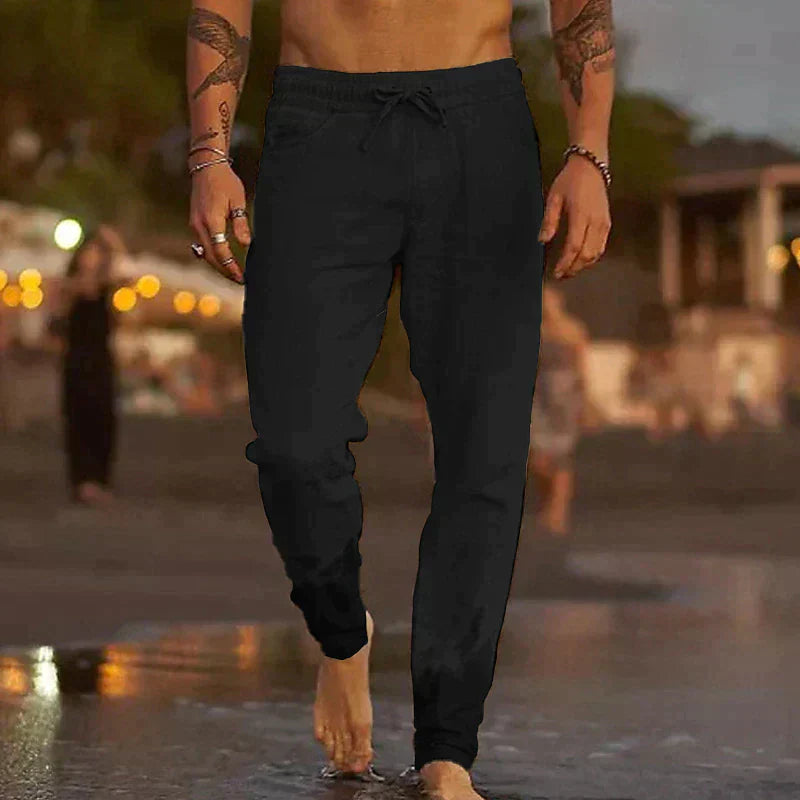 Ricardo - Pantaloni Spiaggia Lino