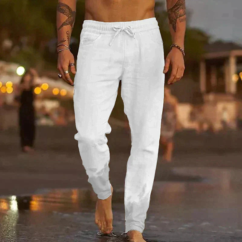 Ricardo - Pantaloni Spiaggia Lino