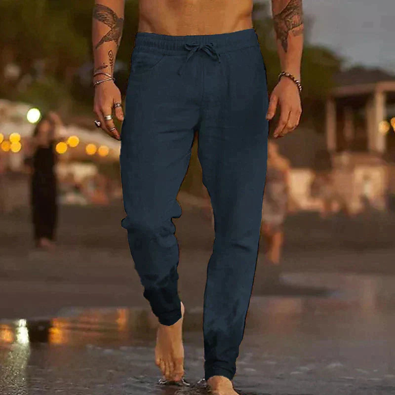Ricardo - Pantaloni Spiaggia Lino