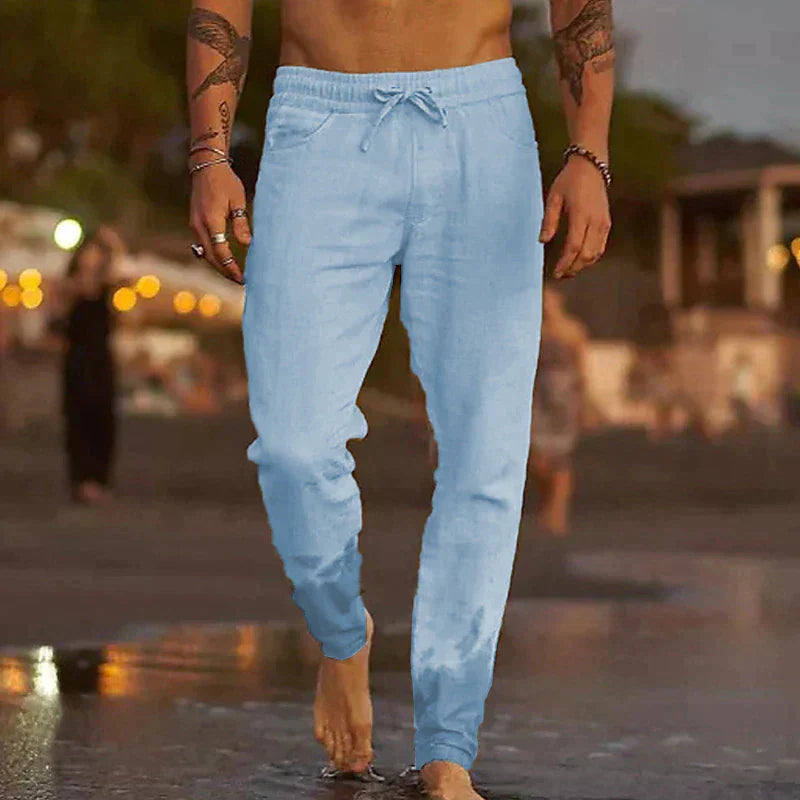 Ricardo - Pantaloni Spiaggia Lino