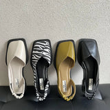 LIDIA - Sandali Slingback a Punta Squadrata