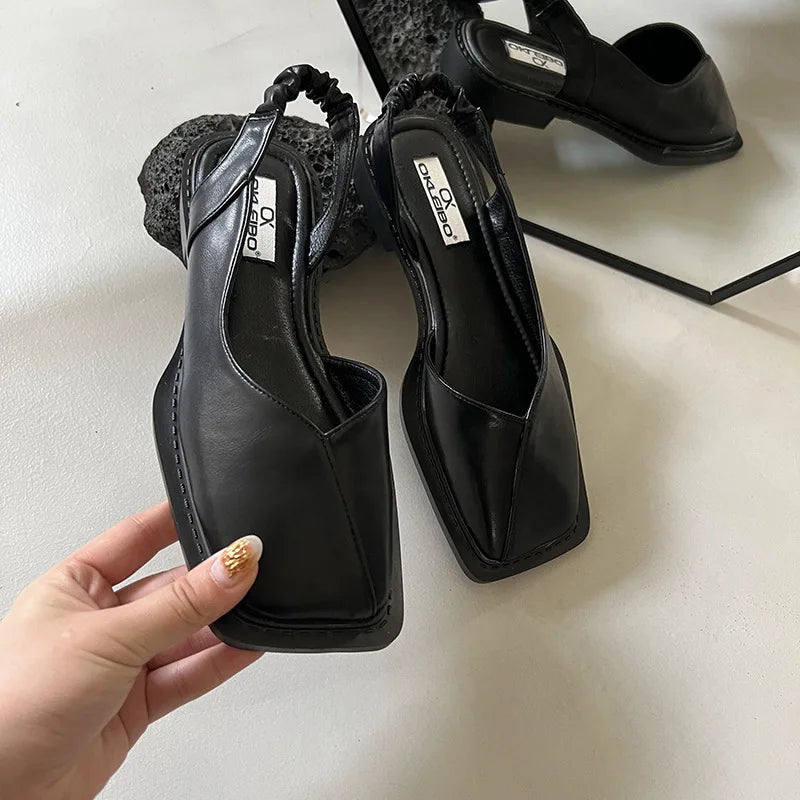 LIDIA - Sandali Slingback a Punta Squadrata