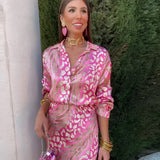Mei - Abito Camicia Elegante in Raso